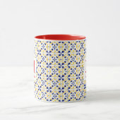 Boho-Watercolor-Tile-Tasse – Benutzerdefinierter N Tasse (Zentrum)