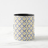 Boho-Watercolor-Tile-Tasse – Benutzerdefinierter N Tasse (Zentrum)