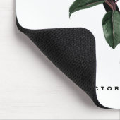 Boho Watercolor Tropical Blätter Letter V Monogram Mousepad (Ecke)