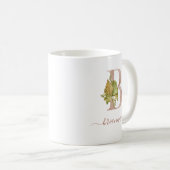 Boho Watercolor Tropical Monogram Letter "B" Kaffeetasse (VorderseiteRechts)
