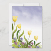 Boho Watercolor Tulips | Brautparty von Violetten Einladung (Rückseite)