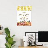 Boho Watercolor Veggie Frucht Babydusche Willkomme Poster (Heimbüro)
