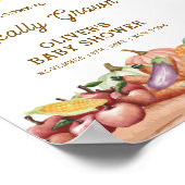 Boho Watercolor Veggie Frucht Babydusche Willkomme Poster (Ecke)