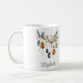 Boho Watercolor Weihnachtsgeschmack Individuelle N Kaffeetasse (Links)