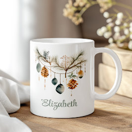 Boho Watercolor Weihnachtsgeschmack Individuelle N Kaffeetasse