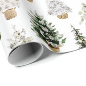 Boho Watercolor Weihnachtsgrüße Geschenkpapier (Rolleneckpunkt)