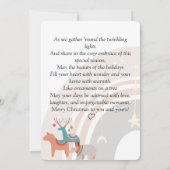 Boho Watercolor Weihnachtskarte Save The Date (Rückseite)