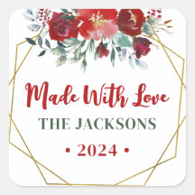 Boho Watercolor Weihnachtsmann Familienname