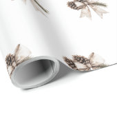 Boho Watercolor Weihnachtsmuster Geschenkpapier (Rolleneckpunkt)