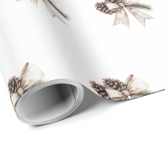 Boho Watercolor Weihnachtsmuster Geschenkpapier (Rolleneckpunkt)