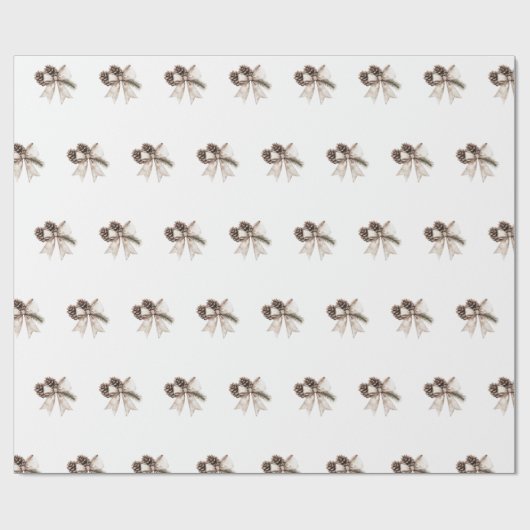 Boho Watercolor Weihnachtsmuster Geschenkpapier (Flach)