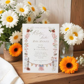 Boho Watercolor Western Kleine Cowgirl Babydusche Einladung