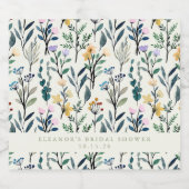 Boho Watercolor Wildblume Custom Brautparty Alkoholflaschenetikett (Einzelnes Label)