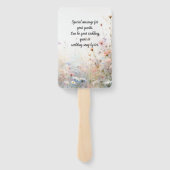 Boho Watercolor Wildblume Floral Personalize Fächer (Rückseite)