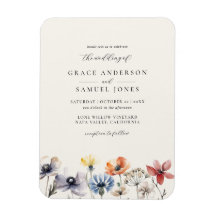 Boho Watercolor Wildblume Floral Wedding