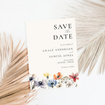 Boho Watercolor Wildblume Floral Wedding