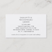 Boho Watercolor Wildblume Gardener Business Cards Visitenkarte (Rückseite)