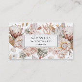 Boho Watercolor Wildblume Gardener Business Cards Visitenkarte (Vorderseite)