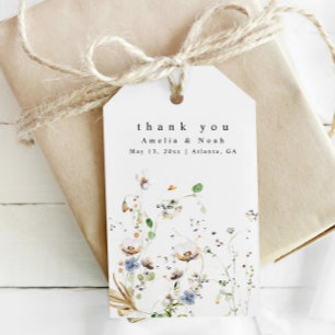 Boho Watercolor Wildblume Gastgeschenk Hochzeit Ta Geschenkanhänger