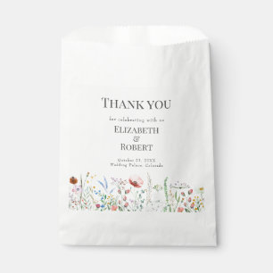 Boho Watercolor Wildblume Meadow Geschenktütchen
