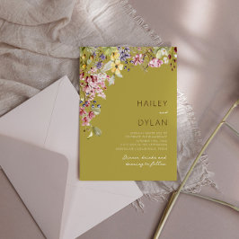 Boho Watercolor Wildblume Meadow Wedding Einladung