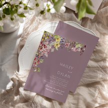 Boho Watercolor Wildblume Meadow Wedding