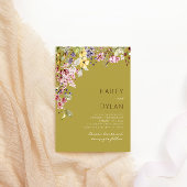 Boho Watercolor Wildblume Meadow Wedding Einladung