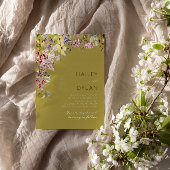 Boho Watercolor Wildblume Meadow Wedding Einladung