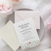 Boho Watercolor Wildblume Probe Abendessen Einladung