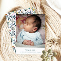 Boho Watercolor Wildblume Simple Baby Foto