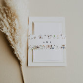 Boho Watercolor Wildblume Wedding Einladungsbanderole