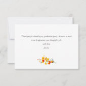 Boho Watercolor Wildblumen Abschluss Dankeskarte (Rückseite)