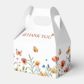 Boho Watercolor Wildblumen Babydusche Geschenkschachtel (Rückseite)