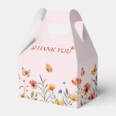 Boho Watercolor Wildblumen Babydusche Geschenkschachtel (Rückseite)