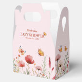 Boho Watercolor Wildblumen Babydusche Geschenkschachtel (Geöffnet)