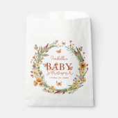 Boho Watercolor Wildblumen Babydusche Geschenktütchen (Vorderseite)