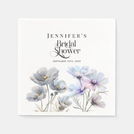 Boho Watercolor Wildblumen Brautparty Serviette