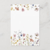 Boho Watercolor Wildblumen Bücher für Baby Begleitkarte (Rückseite)