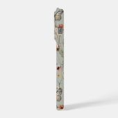 Boho Watercolor Wildblumen Muster Monogramm iPhone Hülle (Linke Seite)