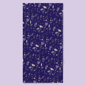 Boho Watercolor Wildblumen Navy  Badehandtuch (Badehandtuch)