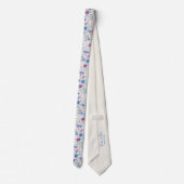 Boho Watercolor Wildblumen Neck Tie Krawatte (Rückseite)