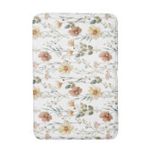 Boho Watercolor Wildflower Badematte (Vorderseite Vertikal)