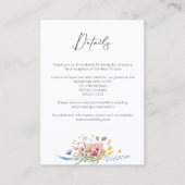 Boho Watercolor Wildflower Calligraphy Wedding Begleitkarte (Vorderseite)