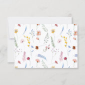 Boho Watercolor Wildflower Calligraphy Wedding RSVP Karte (Rückseite)