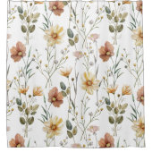 Boho Watercolor Wildflower Duschvorhang (Vorderseite)