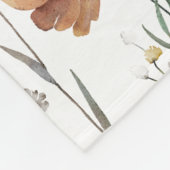 Boho Watercolor Wildflower Fleecedecke (Ecke)