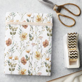Boho Watercolor Wildflower Geschenkpapier