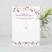 Boho Watercolor Wildflower Guess the Bride’s Dress (Stehend Vorderseite)