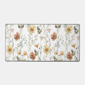 Boho Watercolor Wildflower Schreibtischunterlage (Vorderseite)