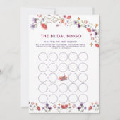 Boho Watercolor Wildflower Storybook Bridal Bingo (Vorderseite)